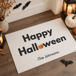 モダン ミニマリスト ハロウィン パーソナライズ ドアマット