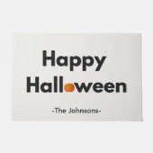 モダン ミニマリスト ハロウィン パーソナライズ ドアマット (正面)