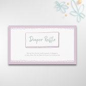 モダン ミニマリスト パープル おむつくじ エンクロージャーカード