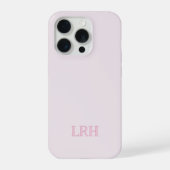 モダン ミニマリスト ピンク モノグラム iPhoneケース (裏面)