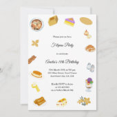 モダン ミニマリスト フィリピン パーティー 招待状 誕生日 (正面)