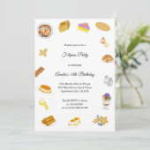 モダン ミニマリスト フィリピン パーティー 招待状 誕生日 (スタンド正面)