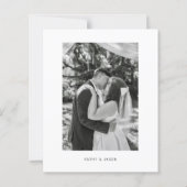 モダン・ミニマリスト・フォト結婚式招待状（BUDGET） (裏面)