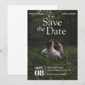 モダン ミニマリスト フォト ウェディング セーブザデート (正面/裏面)