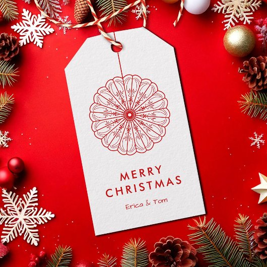 モダン ミニマリスト フラワーデザイン ギフトタグ