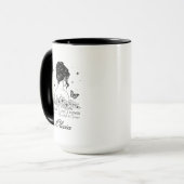 モダン ミニマリスト フラワー 母の日 名前入り マグカップ (正面左)
