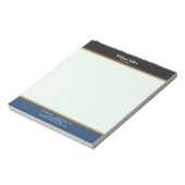 モダン ミニマリスト ブラック ブルー ストライプ ノートパッド (回転)