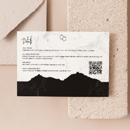 モダン ミニマリスト ブラック＆ホワイト 結婚式 ディテール エンクロージャーカード