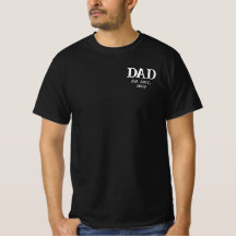 モダン ミニマリスト ブラックTシャツ - Dad Established