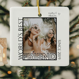 モダン ミニマリスト ベストフレンド BFF クリスマス ギフト セラミックオーナメント