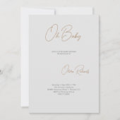 モダン ミニマリスト ベビーシャワー 招待状 Oh Baby (正面)