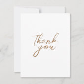 モダン ミニマリスト ホワイト ベイビー シャワー サンキューカード (正面)