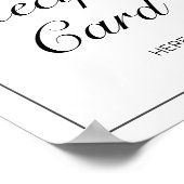 モダン ミニマリスト ホワイト レシピ カード ウェディング サイン (角)