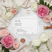 モダン ミニマリスト ボタニカル ウェディング RSVP カード