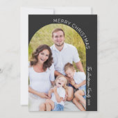 モダン ミニマリスト ボーホー アーチ ファミリー フォト シーズンカード (正面)