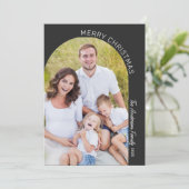 モダン ミニマリスト ボーホー アーチ ファミリー フォト シーズンカード (スタンド正面)