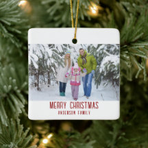 モダン ミニマリスト メリークリスマス ファミリーフォト 