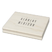 モダン ミニマリスト モノグラム ウェディング ゴム印 (スタンプ)