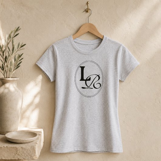 モダン・ミニマリスト・モノグラム・クレスト Tシャツ