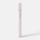 モダン ミニマリスト モノグラム ピンク iPhone 15ケース (左側面)