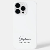 モダン ミニマリスト モノグラム ブラック ホワイト Case-Mate iPhoneケース (裏面)