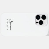 モダン ミニマリスト モノグラム ブラック ホワイト Case-Mate iPhoneケース (裏面 (横))