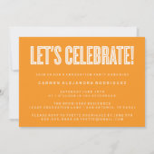 モダン ミニマリスト 卒業おめでとう ご案内 招待状 (裏面)