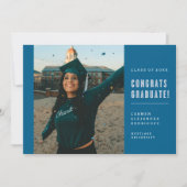 モダン ミニマリスト 卒業おめでとう ご案内 招待状 (正面)