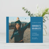 モダン ミニマリスト 卒業おめでとう ご案内 招待状 (スタンド正面)