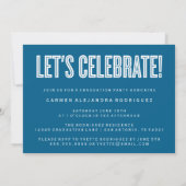 モダン ミニマリスト 卒業おめでとう ご案内 招待状 (裏面)