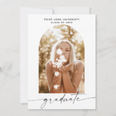 モダン ミニマリスト 卒業パーティー 招待状 (裏面)