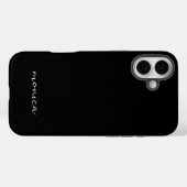 モダン ミニマリスト 手書き スクリプト ブラック Case-Mate iPhoneケース (裏面 (横))