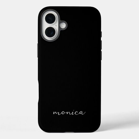 モダン ミニマリスト 手書き スクリプト ブラック Case-Mate iPhoneケース (裏面)