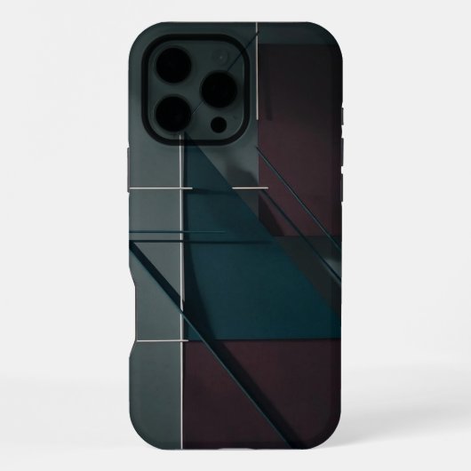 モダン ミニマリスト - 抽象幾何学 iPhone カー iPhoneケース (裏面)