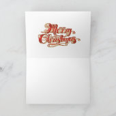 モダン ミニマリスト 暖かな平和なクリスマスアート シーズンカード (内部)