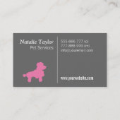 モダン、ミニマリスト、灰色、ペットサービス 名刺 (裏面)