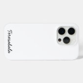 モダン ミニマリスト 白 スクリプト モノグラム Case-Mate iPhoneケース (裏面 (横))