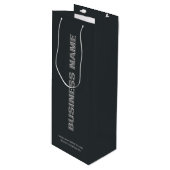 モダン ミニマリスト 紙 ワインバッグ 会社名入り ワインギフトバッグ (正面アングル)