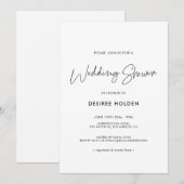 モダン ミニマリスト 結婚式 シャワー 招待状 (正面/裏面)