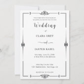 モダン ミニマリスト 結婚式 フルフォト 招待状 (裏面)