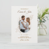 モダン ミニマリスト 結婚式 招待状 (スタンド正面)