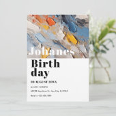 モダン ミニマリスト 芸術的 招待状 (スタンド正面)