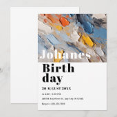 モダン ミニマリスト 芸術的 招待状 (正面/裏面)