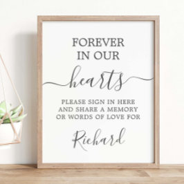 モダン ミニマリスト 追悼 記念 葬儀 記憶 テーブル ポスター