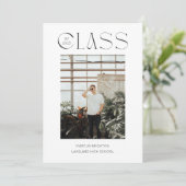 モダン ミニマリスト 2023年 卒業発表 招待状 (スタンド正面)