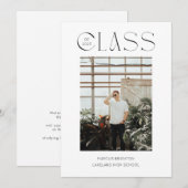 モダン ミニマリスト 2023年 卒業発表 招待状 (正面/裏面)