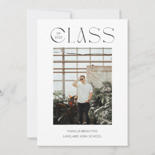 モダン ミニマリスト 2023年 卒業発表 招待状