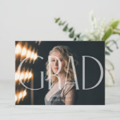 モダン ミニマリスト 2023 年卒業のお知らせ 招待状 (スタンド正面)