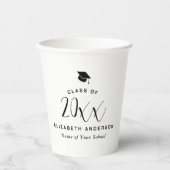 モダン ミニマリスト 2024年卒業パーティー 紙コップ (正面)
