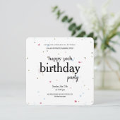 モダン ミニマリスト 30歳の誕生日パーティー, 30歳 招待状 (スタンド正面)